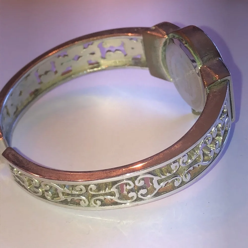 Silver Tone Floral Cutout Band Retro Boho Watch Wristwatch - Picture 5 of 8